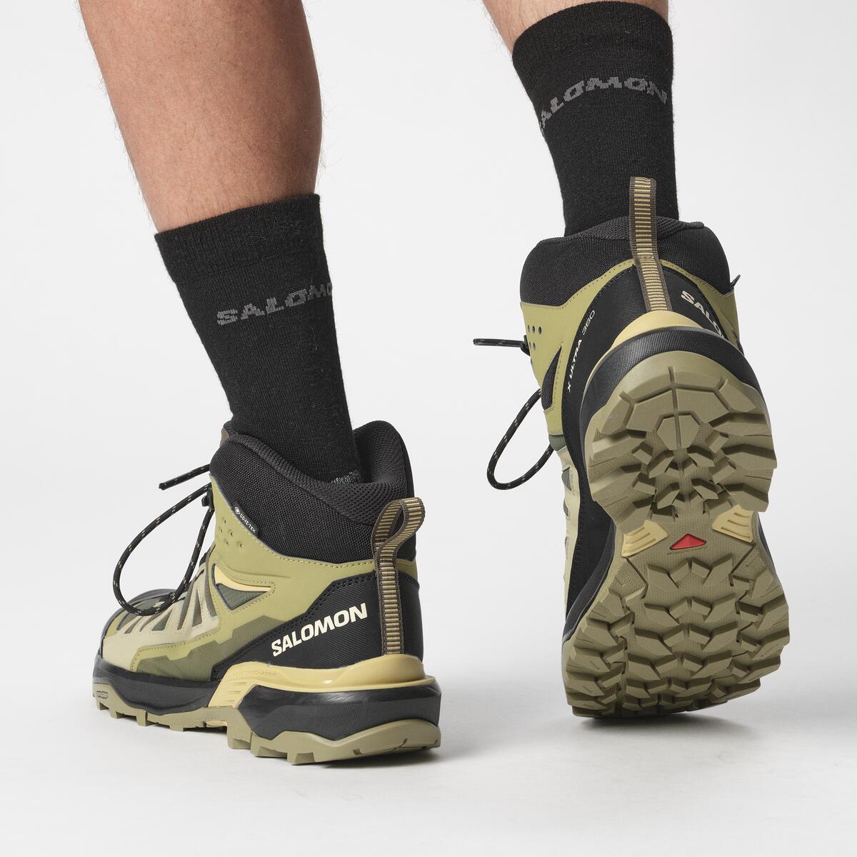 Botas Salomon Senderismo X Ultra 360 Mid Gore Tex Verde Hombre